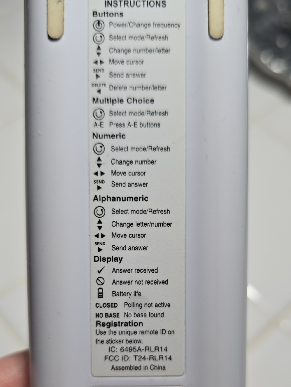 iClicker2 Remote - Picture 2 of 3